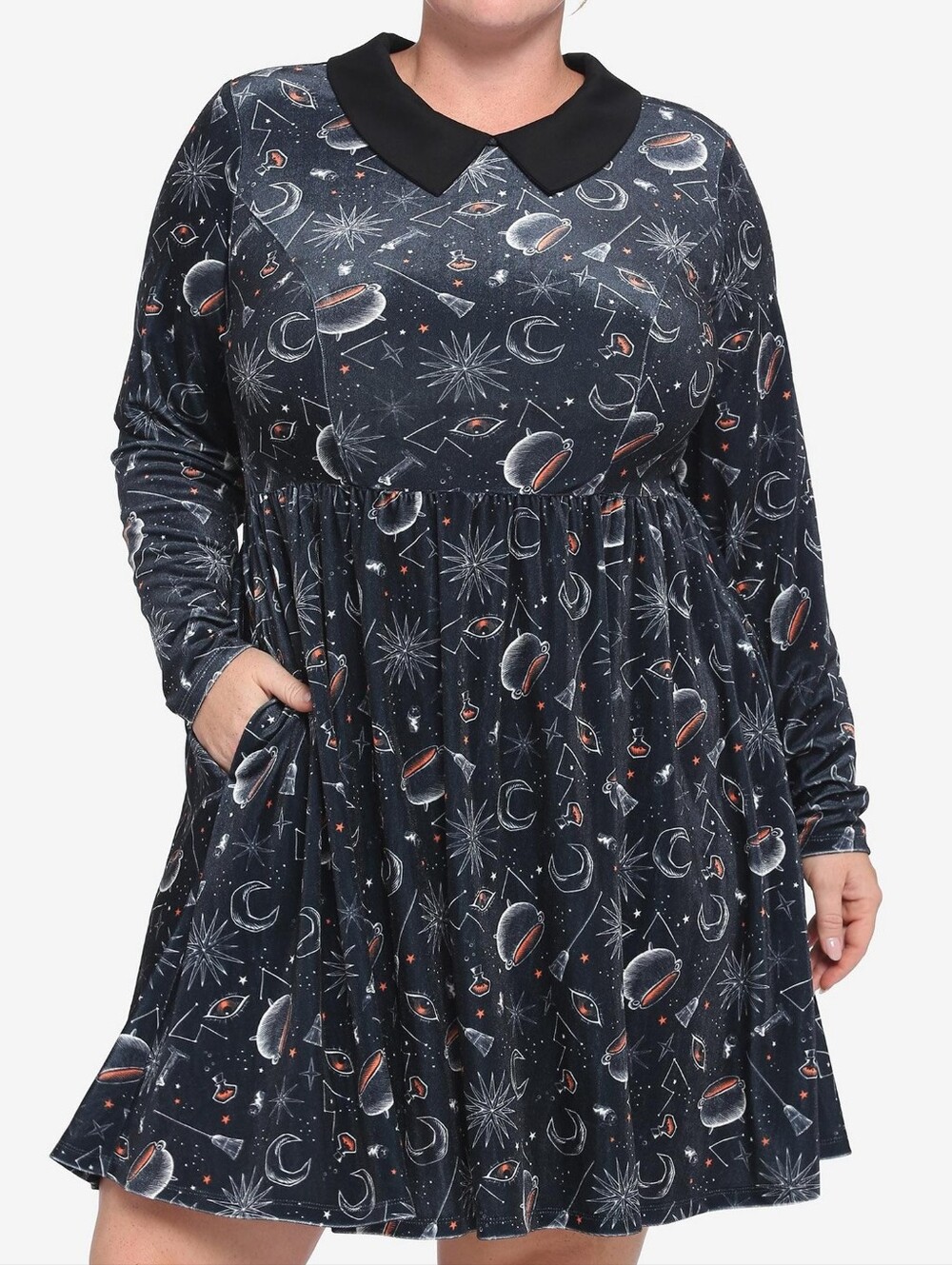 Hot Topic Her Universe Halloween Hocus Pocus Disney Collar Dress 3X